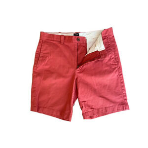 J Crew Shorts Mens Size 33W Orange Pink Preppy Summer Vacation Chino 9" inseam